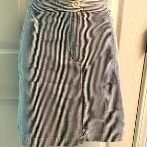 Adorable Karen Scott Skort in  Seersucker Blue and White